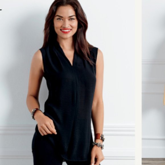 Cabi Ebony Tunic // BLACK // LONG BLOUSE // TOP - Picture 1 of 3